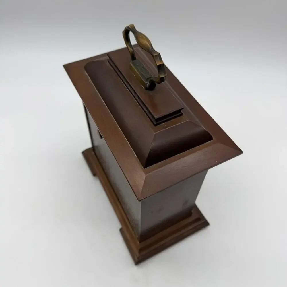 Vintage Linden Electronic Chime Mantel Clock Model 7011 Quartz Wood Japan Tested